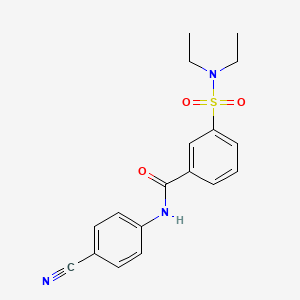 molecular formula C18H19N3O3S B11513254 N-(4-cyanophenyl)-3-(diethylsulfamoyl)benzamide 