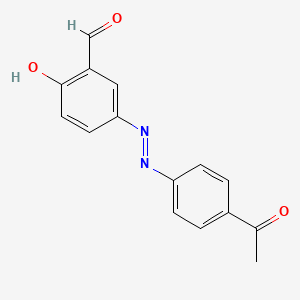 molecular formula C15H12N2O3 B11513281 5-(4-Acetyl-phenylazo)-2-hydroxy-benzaldehyde 