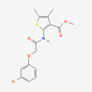 molecular formula C16H16BrNO4S B11513315 Methyl 2-{[(3-bromophenoxy)acetyl]amino}-4,5-dimethylthiophene-3-carboxylate 