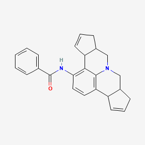 molecular formula C25H24N2O B11513566 Benzamide, N-(3b,6,6a,7,9,9a,10,12a-octahydrobenzo[ij]dicyclopenta[b,g]quinolizin-1-yl)- 
