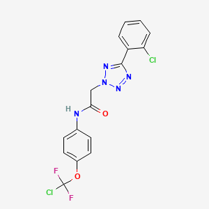 molecular formula C16H11Cl2F2N5O2 B11513675 N-{4-[chloro(difluoro)methoxy]phenyl}-2-[5-(2-chlorophenyl)-2H-tetrazol-2-yl]acetamide 