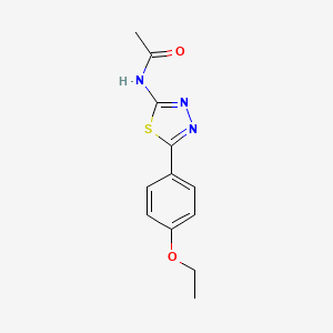 molecular formula C12H13N3O2S B11513755 N-[5-(4-ethoxyphenyl)-1,3,4-thiadiazol-2-yl]acetamide 