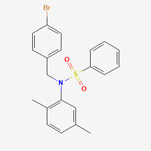 molecular formula C21H20BrNO2S B11513921 N-(4-bromobenzyl)-N-(2,5-dimethylphenyl)benzenesulfonamide 