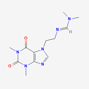 molecular formula C12H18N6O2 B11513948 N'-[2-(1,3-dimethyl-2,6-dioxo-1,2,3,6-tetrahydro-7H-purin-7-yl)ethyl]-N,N-dimethylimidoformamide 