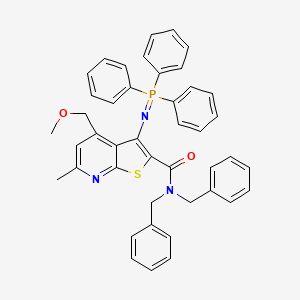 molecular formula C43H38N3O2PS B11514014 N,N-dibenzyl-4-(methoxymethyl)-6-methyl-3-[(triphenyl-lambda~5~-phosphanylidene)amino]thieno[2,3-b]pyridine-2-carboxamide 