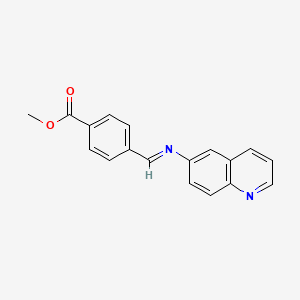 molecular formula C18H14N2O2 B11514309 methyl 4-[(E)-(quinolin-6-ylimino)methyl]benzoate 