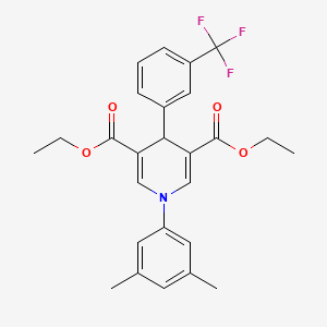 molecular formula C26H26F3NO4 B11514355 Diethyl 1-(3,5-dimethylphenyl)-4-[3-(trifluoromethyl)phenyl]-1,4-dihydropyridine-3,5-dicarboxylate 