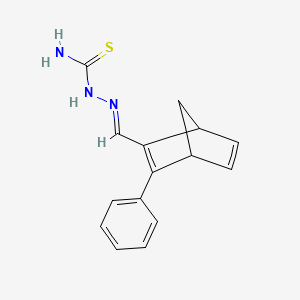 molecular formula C15H15N3S B11514415 Norbornadiene-2-carbaldehyde, 3-phenyl-, thiosemicarbazone 