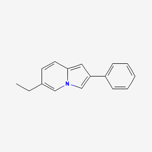 molecular formula C16H15N B11514470 6-Ethyl-2-phenylindolizine 