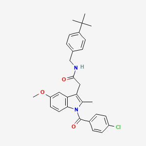 molecular formula C30H31ClN2O3 B11514531 N-(4-tert-butylbenzyl)-2-{1-[(4-chlorophenyl)carbonyl]-5-methoxy-2-methyl-1H-indol-3-yl}acetamide 