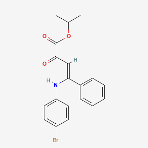 molecular formula C19H18BrNO3 B11514545 propan-2-yl (3Z)-4-[(4-bromophenyl)amino]-2-oxo-4-phenylbut-3-enoate 