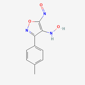 molecular formula C10H9N3O3 B11514609 3-p-Tolyl-isoxazole-4,5-dione dioxime 