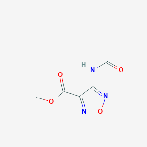 molecular formula C6H7N3O4 B11514730 Methyl 4-acetamido-1,2,5-oxadiazole-3-carboxylate 
