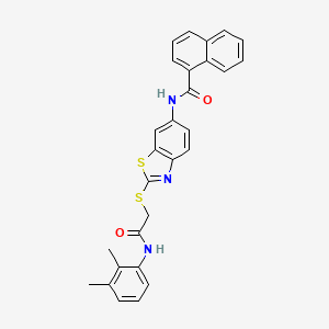 molecular formula C28H23N3O2S2 B11514770 N-[2-({2-[(2,3-dimethylphenyl)amino]-2-oxoethyl}sulfanyl)-1,3-benzothiazol-6-yl]naphthalene-1-carboxamide 