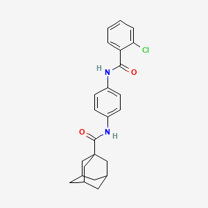 molecular formula C24H25ClN2O2 B11514829 Adamantane-1-carboxylic acid [4-(2-chloro-benzoylamino)-phenyl]-amide 