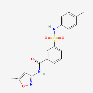 molecular formula C18H17N3O4S B11515114 N-(5-Methyl-isoxazol-3-yl)-3-p-tolylsulfamoyl-benzamide 
