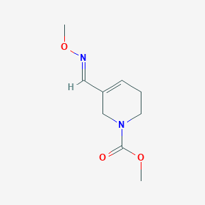molecular formula C9H14N2O3 B115152 Methyl (E)-3,6-dihydro-5-((methoxyimino)methyl)-1(2H)-pyridinecarboxylate CAS No. 145071-29-0