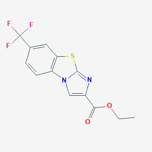 molecular formula C13H9F3N2O2S B115153 7-(Trifluoromethyl)imidazo[2,1-B]benzothiazole-2-carboxylic acid ethyl ester CAS No. 149210-31-1