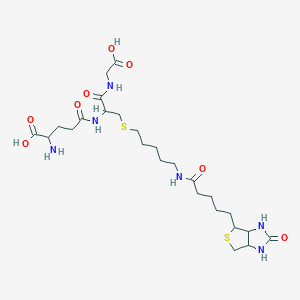 molecular formula C₂₅H₄₂N₆O₈S₂ B1151590 S-(1-Pentyl-5-biotinylamido)glutathione 