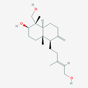 molecular formula C20H34O3 B1151654 ent-Labda-8(17),13E-diene-3beta,15,18-triol CAS No. 90851-50-6