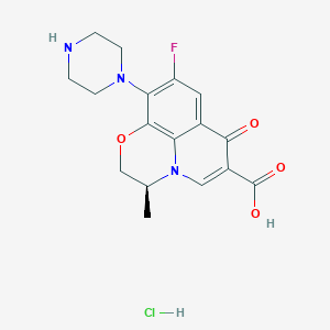 molecular formula C17H19ClFN3O4 B1151659 Desmethyl Levofloxacin Hydrochloride 
