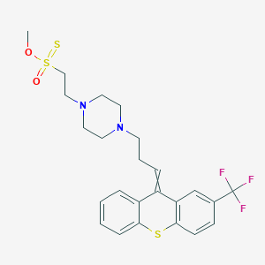 molecular formula C₂₄H₂₇F₃N₂O₂S₃ B1151721 Methoxy-oxo-sulfanylidene-[2-[4-[3-[2-(trifluoromethyl)thioxanthen-9-ylidene]propyl]piperazin-1-yl]ethyl]-lambda6-sulfane 