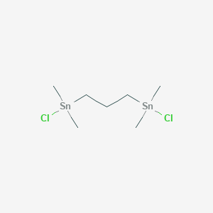 molecular formula C7H18Cl2Sn2 B115173 (Propane-1,3-diyl)bis[chloro(dimethyl)stannane] CAS No. 143255-47-4