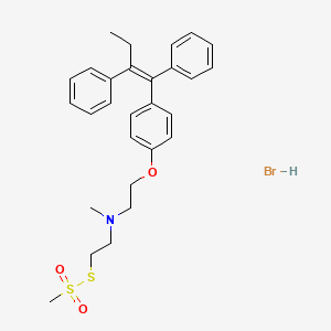 molecular formula C₂₈H₃₄BrNO₃S₂ B1151748 N-Desmethyl Tamoxifen Methanethiosulfonate Hydrobromide 
