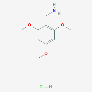 molecular formula C10H16ClNO3 B115177 2,4,6-Trimethoxybenzylamine hydrochloride CAS No. 146548-59-6