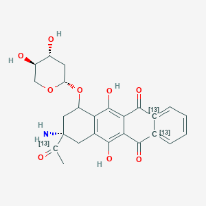 molecular formula C₂₂¹³C₃H₂₅NO₉ B1151776 Amrubicin-13C3 
