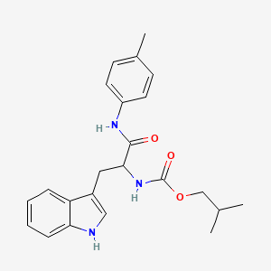 molecular formula C23H27N3O3 B11517912 N-(4-methylphenyl)-Nalpha-[(2-methylpropoxy)carbonyl]tryptophanamide 