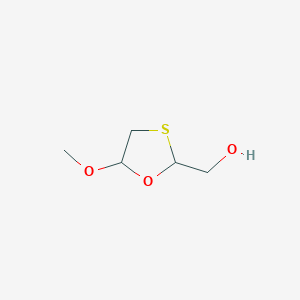 molecular formula C5H10O3S B115180 (5-Methoxy-1,3-oxathiolan-2-yl)methanol CAS No. 146922-46-5