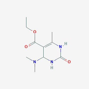 molecular formula C10H17N3O3 B11518477 Ethyl 4-(dimethylamino)-6-methyl-2-oxo-1,2,3,4-tetrahydropyrimidine-5-carboxylate 