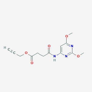 molecular formula C13H15N3O5 B11518857 Prop-2-yn-1-yl 4-[(2,6-dimethoxypyrimidin-4-yl)amino]-4-oxobutanoate 
