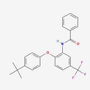 molecular formula C24H22F3NO2 B11519209 N-[2-(4-tert-butylphenoxy)-5-(trifluoromethyl)phenyl]benzamide 