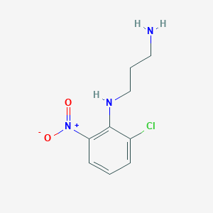 molecular formula C9H12ClN3O2 B11519288 N1-(2-Chloro-6-nitrophenyl)propane-1,3-diamine 