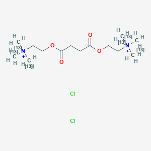 molecular formula C₈¹³C₆H₃₀Cl₂N₂O₄ B1151956 Succinylcholine Chloride-13C6 
