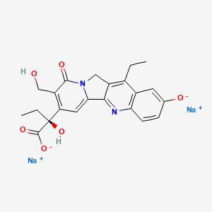 molecular formula C₂₂H₂₀N₂Na₂O₆ B1151994 SN-38 Carboxylate Disodium Salt 