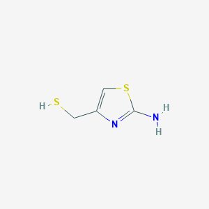 molecular formula C4H6N2S2 B011520 4-Thiazolemethanethiol, 2-amino- CAS No. 105408-34-2