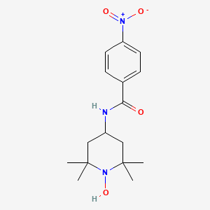molecular formula C16H23N3O4 B11520163 N-(1-hydroxy-2,2,6,6-tetramethylpiperidin-4-yl)-4-nitrobenzamide 