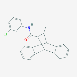 molecular formula C24H20ClNO B11520514 N-(3-chlorophenyl)-12-methyl-9,10-dihydro-9,10-ethanoanthracene-11-carboxamide 