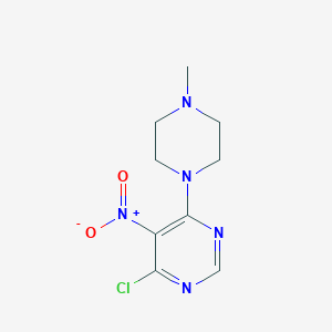 molecular formula C9H12ClN5O2 B115206 4-Chloro-6-(4-methylpiperazin-1-yl)-5-nitropyrimidine CAS No. 154418-73-2