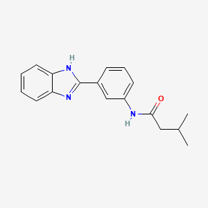 molecular formula C18H19N3O B11520754 N-[3-(1H-benzimidazol-2-yl)phenyl]-3-methylbutanamide CAS No. 305361-69-7