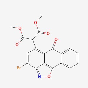 molecular formula C19H12BrNO6 B11520795 dimethyl 2-(3-bromo-6-oxo-6H-anthra[1,9-cd]isoxazol-5-yl)malonate 