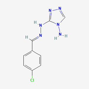 molecular formula C9H9ClN6 B11520982 Benzaldehyde, 4-chloro-, (4-amino-1,2,4-triazol-3-yl)hydrazone 