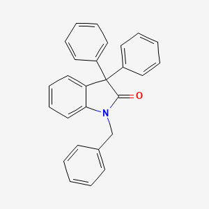 molecular formula C27H21NO B11521262 Indol-2(3H)-one, 1-benzyl-3,3-diphenyl- 