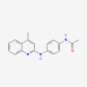 molecular formula C18H17N3O B11521500 N-{4-[(4-methylquinolin-2-yl)amino]phenyl}acetamide 
