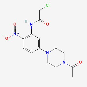 molecular formula C14H17ClN4O4 B11521967 N-[5-(4-acetylpiperazin-1-yl)-2-nitrophenyl]-2-chloroacetamide 