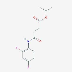 molecular formula C13H15F2NO3 B11522124 Propan-2-yl 4-[(2,4-difluorophenyl)amino]-4-oxobutanoate 