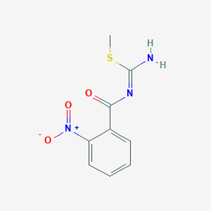 molecular formula C9H9N3O3S B11522149 methyl N-[(2-nitrophenyl)carbonyl]carbamimidothioate 